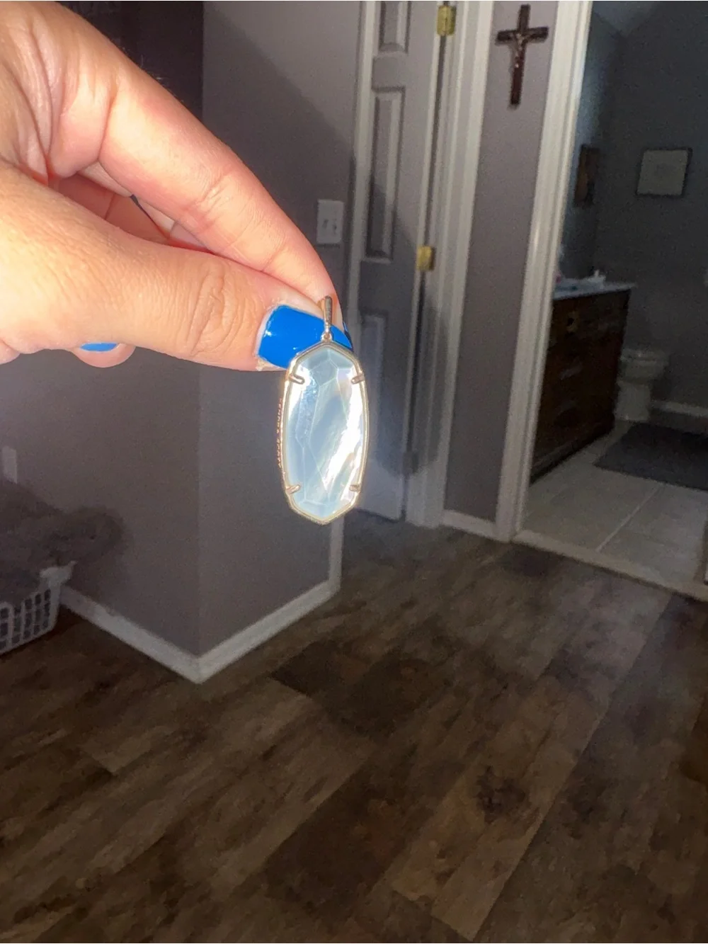 Kendra Scott Faceted Clear Crystal Drop Earrings